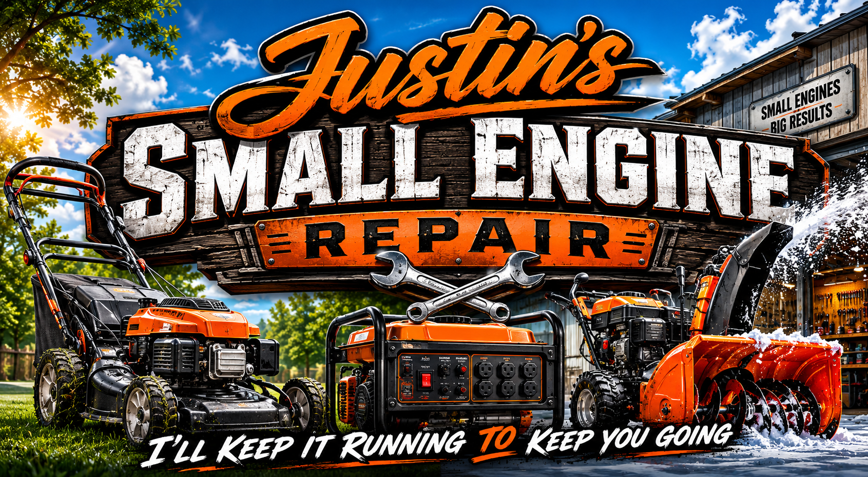 Justin's Small Engine Repair Logo